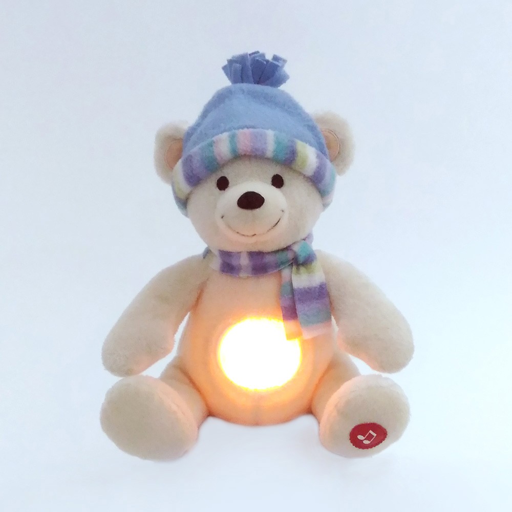 8" Bear with Lullaby music & Nightlight LOVELY CREATIONS CORP.